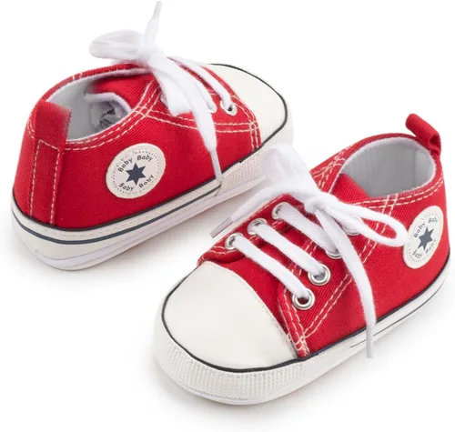 Miniatura 35 de KIDSUN zapatos deportivos altos hasta el tobillo para bebés, niños y niñas con suela antideslizante, suaves, para recién nacidos, zapatos