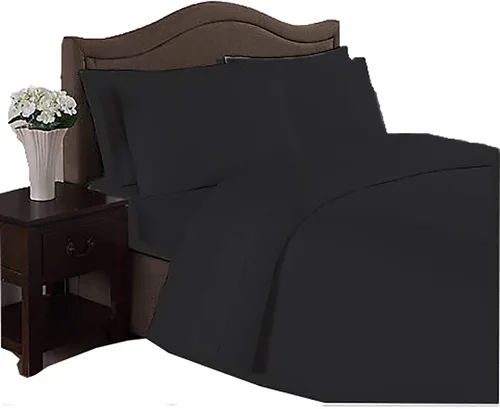 Miniatura 11 de BedDecor Juego de sábanas de 600 hilos, 6 piezas, 100% algodón egipcio con bolsillo extra profundo de 19 pulgadas, calidad de hotel súper suave Negro