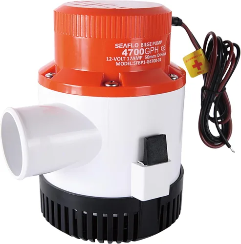 Miniatura 10 de SEAFLO Bomba de Sentina Serie 01 500 GPH – 12V, Salida de 3/4", Bomba Sumergible Marina con Protección Antibloqueo de Aire, Certificado CE y RoHS