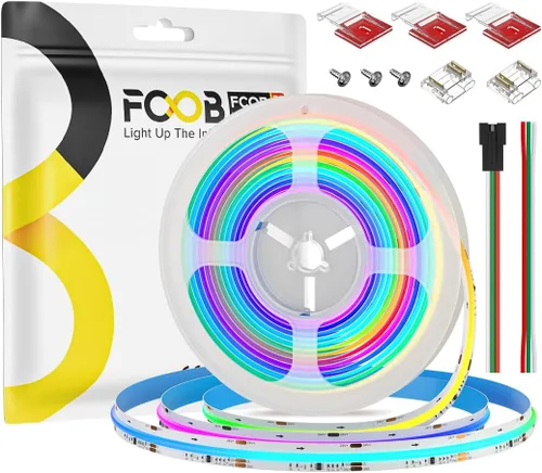 Miniatura 9 de WS2811 COB Smart IC RGB LED Tira de 16.4 pies, 24 V, flexible de alta densidad, uniforme, persecución de color, luz direccionable, 720LED/m, 0.472