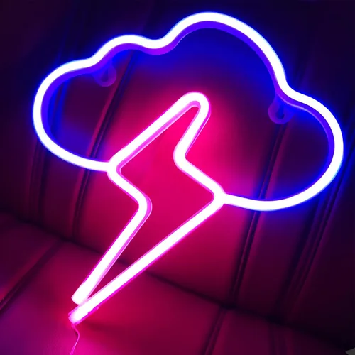 Miniatura 27 de Letreros de neón de nube, luz LED para decoración de pared, funciona con pilas o USB, para dormitorio, estética, habitación de adolescentes, niñas