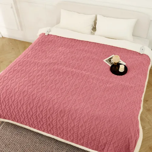 Miniatura 13 de Manta eléctrica tamaño individual 62"X84" amarilla - Manta cálida y gruesa de sherpa con calefacción para invierno con 5 niveles de calentamiento