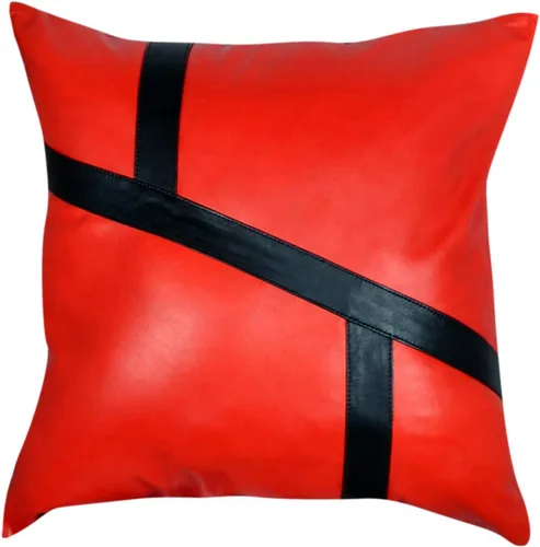 Miniatura 50 de LL LEATHER LOVERS Funda de almohada de piel de cordero - Funda de cojín para sofá, fundas decorativas para sala de estar y dormitorio, 20 x 20 Negro