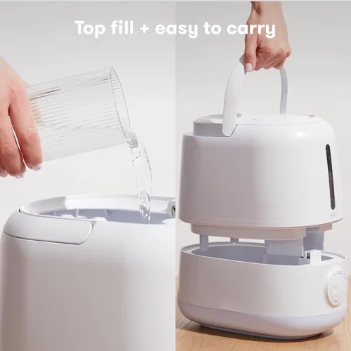 Miniatura 4 de Frida Baby 3-en-1 XL Humidificador de relleno superior para dormitorio, alivio de resfriado y gripe, humidificador de niebla fría de tanque de 6L +