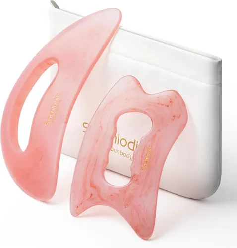 Miniatura 8 de Scienlodic - Herramienta de masaje corporal Gua Sha con asa, herramienta Guasha más grande para masaje de espalda, cuello, cara y pierna, drenaje
