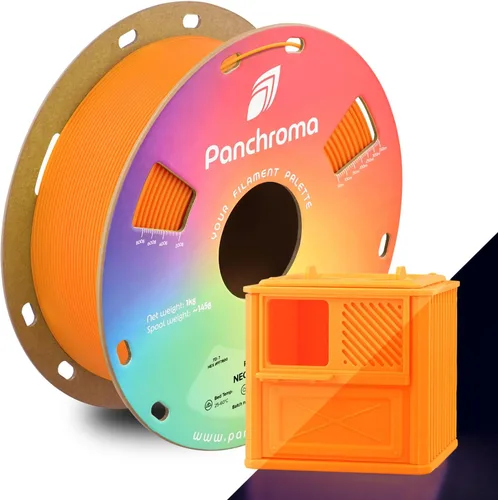 Miniatura 45 de Panchroma - Filamento de impresión 3D de ácido poliláctico (PLA) en degradado de Halloween, naranja, amarillo y magenta, 0.069 in, carrete de 2.2