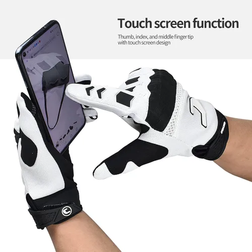 Miniatura 3 de Guantes para bicicleta de montaña, motocross y ATV para hombres - Guantes de pantalla táctil de dedo completo para ciclismo, BMX, MTB y MX