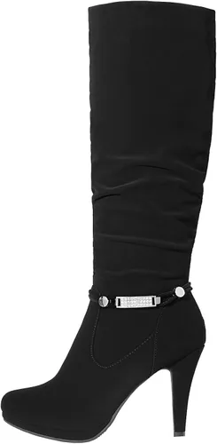 Miniatura 2 de DREAM PAIRS - Botas de tacón alto con plataforma, a la rodilla, para mujer