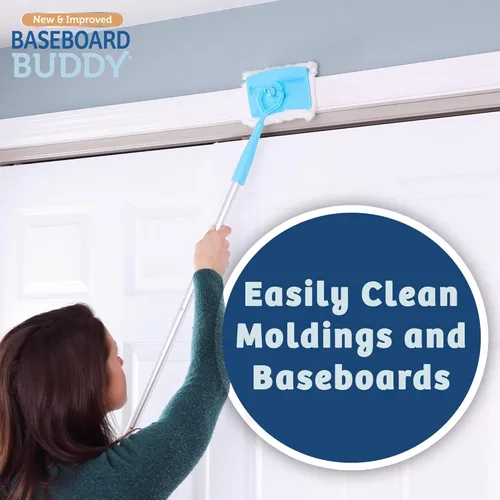 Miniatura 9 de Baseboard Buddy Esencial ligero para la limpieza del hogar, perfecto para zócalos, molduras y paredes, desliza y limpia atrapando y bloqueando