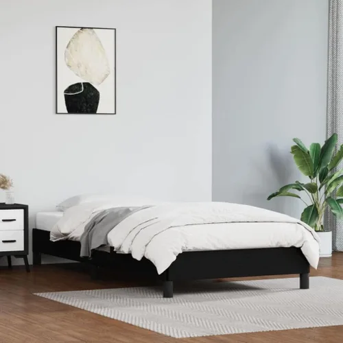 Miniatura 10 de Marco de cama blanco de 39.4 x 74.8 pulgadas, doble piel sintética (colchón no incluido), peso: 39.24 libras (U)