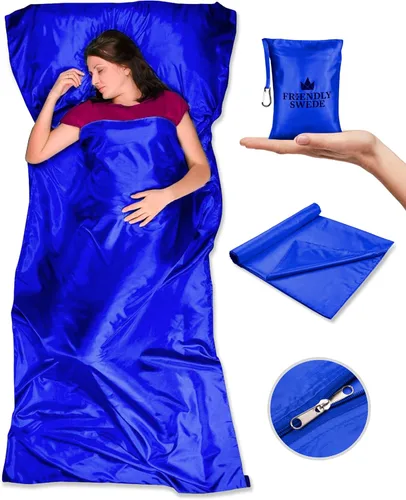 Miniatura 8 de The Friendly Swede Sleeping Bag Liner - Cold Weather Microfiber or Ultralight Polyester Adult Sleep Sack in 3 Sizes- for Hotel and Camping Sheets