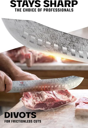 Miniatura 2 de DALSTRONG Shogun Series ELITE - Cuchillo de carnicero con nariz de toro - 10 pulgadas - Acero japonés AUS-10V Super Steel - Tratamiento térmico al