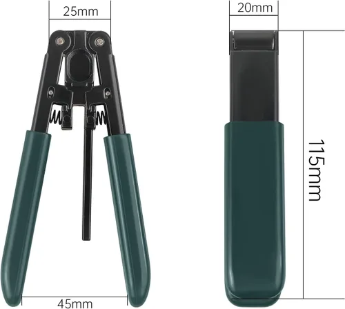 Miniatura 4 de Paquete de 5 pelacables de fibra óptica para cables de caída FTTH de 0.118 in x 0.079 in, alicates de pelado para cable óptico aislado de goma