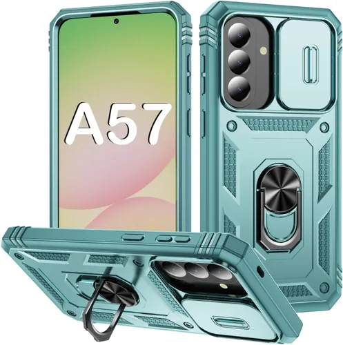 Miniatura 53 de PASNEW Funda para Samsung Galaxy A54, Soporte Metálico y Cubierta Deslizante para Cámara, Militar Multicapa Resistente de Cuerpo Completo a Prueba