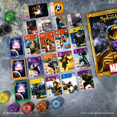 Miniatura 5 de Asmodee Juego de mesa Marvel Splendor: une héroes y gemas en una aventura de estrategia épica, juego familiar para niños y adultos, a partir de 10