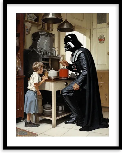 Miniatura 40 de Impresiones de Arte para Cocina de Star Wars - Impresión Giclée de Arte Fino Premium - Póster de Impresión Estético de Darth Vader Boba Fett Yoda