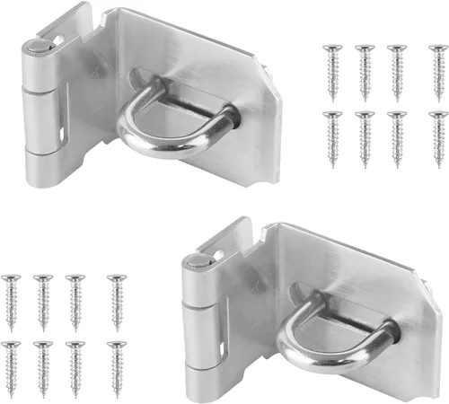Miniatura 8 de Piutouyar Cerradura de cerrojo de puerta de 90 grados en ángulo recto, cerrojo de seguridad, cierre de puerta de acero inoxidable resistente