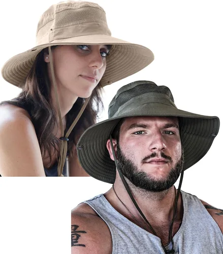 Miniatura 13 de GearTOP Safari Hat for Men Sun Hats for Women UV Protection UPF 50+ Fishing, Gardening, Hiking Hat (22-23 1/2")