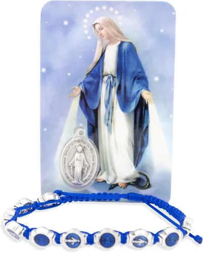 Miniatura 4 de Pulsera de cordón ajustable católica con esmalte