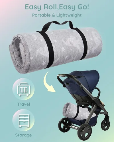 Miniatura 7 de Lilian&Gema Cubrecolchón Pack and Play 38"x26"x1.5", Colchón Portátil para Parque Infantil, Cubrecolchón Pack N Play, Colchón Suave y Transpirable