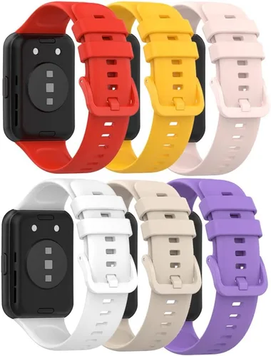 Miniatura 19 de Senter Correas de repuesto de goma suave de liberación rápida para Huawei Watch Fit 2 Smart Watch Blanco