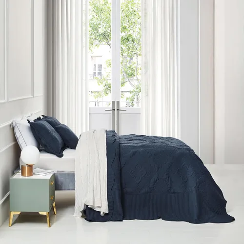 Miniatura 3 de HZ & HY Colcha extragrande King de 128 x 120 pulgadas, extra ancha, juego de ropa de cama acolchado, edredón ligero y delgado, reversible, 5 piezas