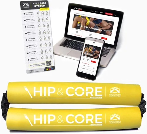 Miniatura 2 de Crossover Symmetry Sistema de cadera y núcleo: bandas de entrenamiento en casa con resistencia de bucle para estirar y fortalecer piernas, glúteos