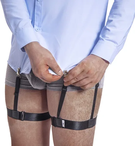 Miniatura 4 de Mens Shirt Stays Garters Holders Premium Shirt Stays for Men Police Military Law Enforment, Elastic Shirt Tuckers