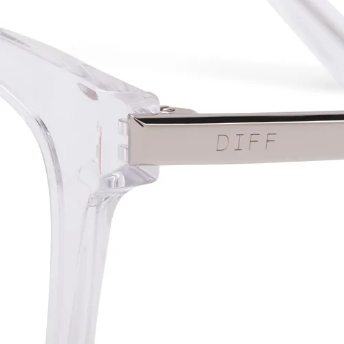 Miniatura 7 de DIFF Bella - Gafas de computadora de diseño cuadrado con bloqueo de luz azul de gran tamaño para mujeres