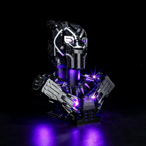 Miniatura 2 de BRIKSMAX Kit de iluminación LED para LEGO-76215 Black Panther, compatible con el modelo de bloques de construcción de Lego Marvel, no incluye juego