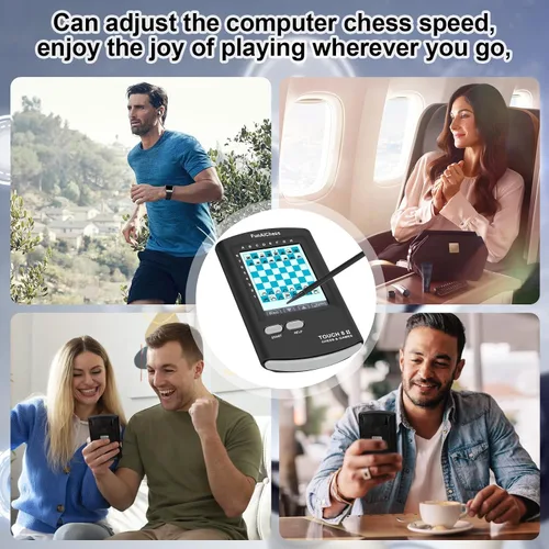 Miniatura 5 de Tablero de Ajedrez Electrónico de Mano 8 en 1 Juego de Computadora de Ajedrez Táctil Ai Chess Up Juego de Ajedrez Electrónico Inteligente
