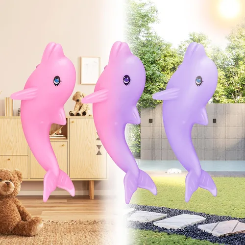 Miniatura 2 de Muñecas de Sirena Baljinder con La Sirenita Juguetes de Baño de Sumersión de Sirena de Verano con Delfín y Caballito de Mar que Cambian