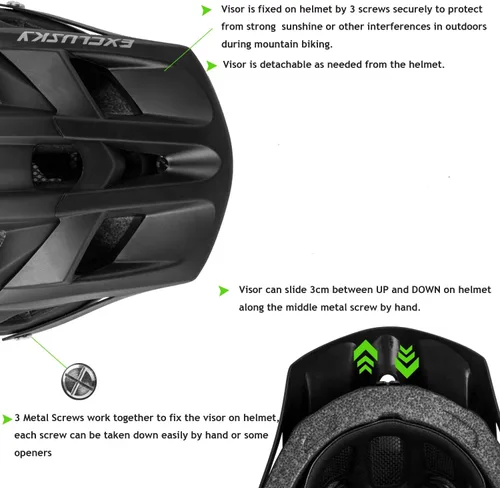 Miniatura 5 de Exclusky Casco de Bicicleta Casco de Bicicleta de Montaña para Adultos Casco Ligero de Ciclismo MTB para Hombres y Mujeres Casco de Bicicleta