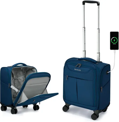 Miniatura 11 de Hanke Equipaje de mano para debajo del asiento con ruedas, maleta pequeña ligera aprobada por aerolíneas de 16 pulgadas, bolsa de viaje