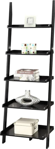 Miniatura 4 de Escalera para librero. De Convenience Concepts American Heritage, Madera Sólida, Negro