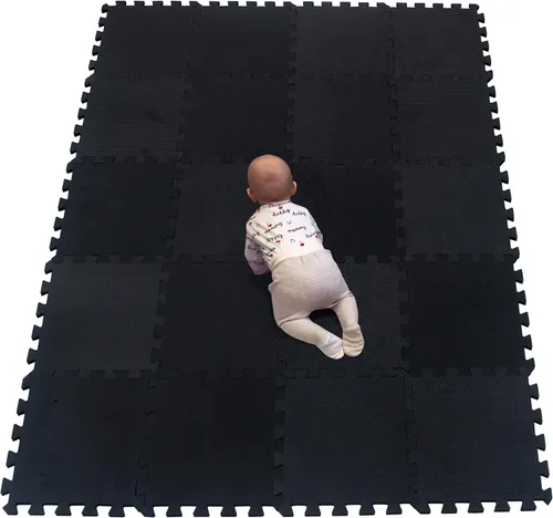Miniatura 20 de YIMINYUER Alfombra de juego para bebé, 20 piezas de rompecabezas de espuma EVA suave para ejercicio y yoga, alfombrilla no tóxica portátil para sala