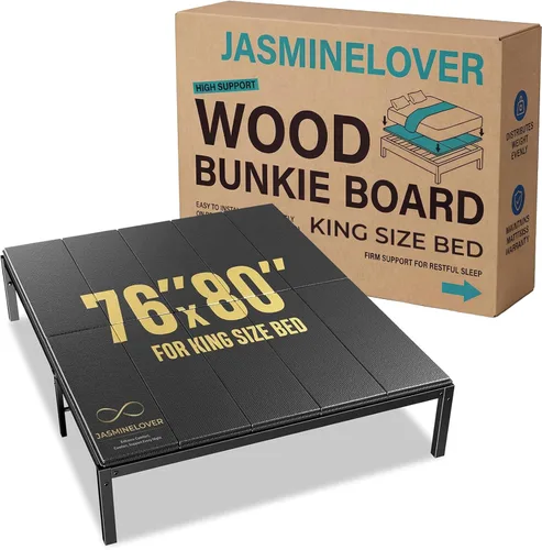 Miniatura 10 de Bunkie Board tamaño individual 38 x 75 – Tablas de cama de madera reforzada de servicio pesado para debajo del colchón, tablero de soporte universal