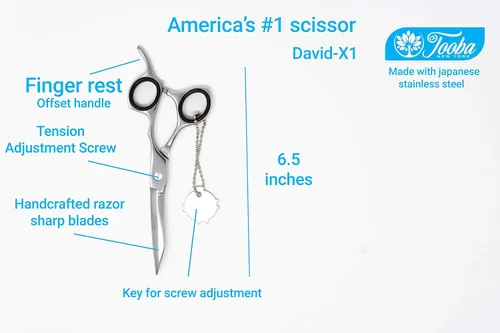 Miniatura 2 de 6.5 "Tijeras profesionales de peluquería de corte de pelo Tijeras de peluquería Tijeras de peluquería para peluquería de filo 440 C Tijeras