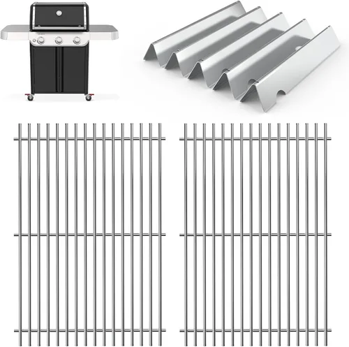 Miniatura 12 de SafBbcue 66801 Rejillas de cocina de acero inoxidable para Weber Genesis II E-210 LX S/E-240 Series Gas Grills 2017 y posteriores, para Weber
