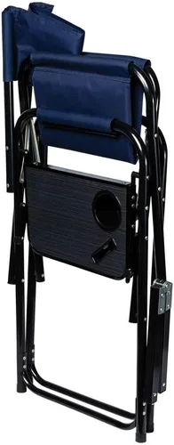 Miniatura 10 de Dura-Tech Silla alta plegable con mesa Comodidad estable elevada Duradera y resistente Comodidad acolchada Mesa plegable adjunta Capacidad