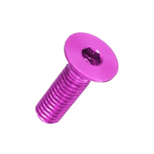 Miniatura 7 de 20 tornillos planos M3 7075 Tornillos Allen de aleación de aluminio Tornillos hexagonales Tornillos de cabeza plana (azul, 0.315 in)