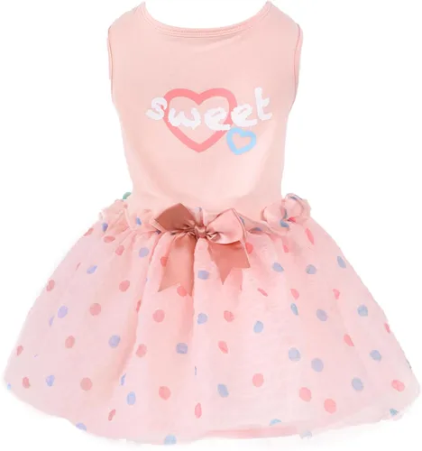 Miniatura 19 de Laifug Vestido de perro con estampado de cachorro, vestido de princesa para perro, ropa de fiesta linda (rosa, M)