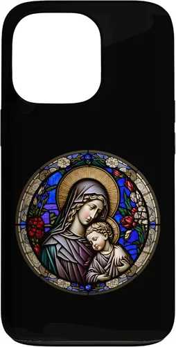 Miniatura 9 de Funda para iPhone 11 Religious Blessed Virgin María y Jesús con diseño de vidrieras