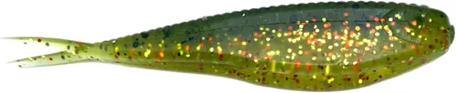 Phat Pak Baits - Micro Drunkin Shad Tiny Fluke Style LiveScope FFS Soft Jerkbait 2.5" 30ct Soft Plastic BFS Bass Fishing Lure Yellow Perch