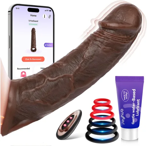 Miniatura 12 de Funda para Pene Vibrador de Funda para Polla - FYSHAVO 5 en 1 Juguetes Sexuales Masculinos Realistas para Adultos para Hombres Extensor de Pene