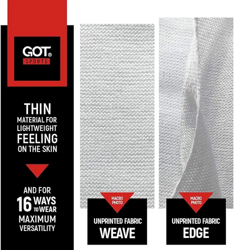 Miniatura 4 de GOT Bandana multifuncional deportiva- Funciona como bufanda, polaina para el cuello, diadema, bandana - microfibra transpirable que absorbe