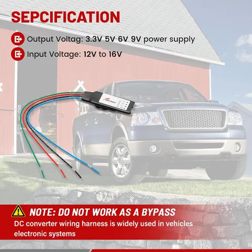 Miniatura 2 de RED WOLF Regulador de voltaje DC 12V a 3.3V 5V 6V 9V convertidor reductor adaptador de voltaje de fuente de alimentación, salida 2A corriente máxima