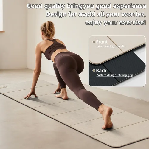 Miniatura 4 de Foldable Yoga Mat Extra Thick 0.32 Inches(8mm) SGS-certified, odorless POE. Non-slip surface & no curling edges. Great for yoga, Pilates & home