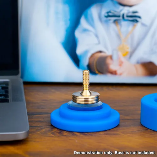 Miniatura 6 de DjuiinoStar Peonza de Latón Premium: Agarre Largo Profundamente Grabado, Tiempo de Giro Largo, Se Estabiliza Rápidamente, Trabajo Metálico Exquisito