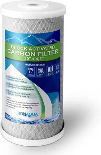 Miniatura 9 de Big CTO - Filtros de agua de bloque de carbono de 4.5 x 10 pulgadas, cartuchos para toda la casa bien combinados con la serie CBC, WFHDC8001, EP